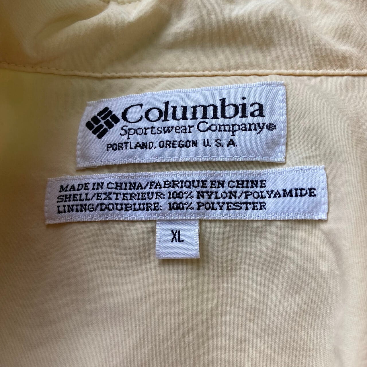 ビッグサイズ 年代   コロンビア 長袖 企業ロゴ刺繍 フィッシングシャツ メンズ相当 古着 イエロー 黄色   ヴィンテージ ビンテージ 大きいサイズ長袖シャツ    古着屋公式古着通販サイト