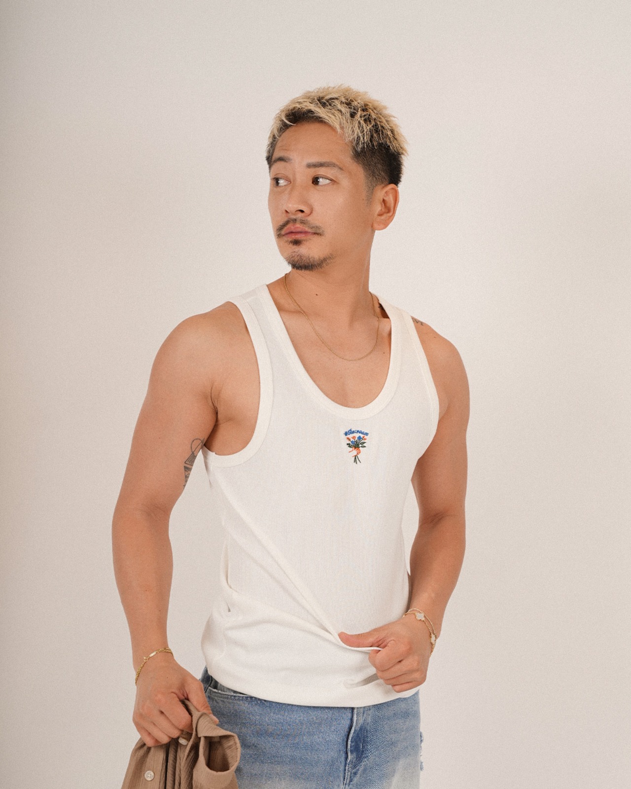 【#Re:room】BOUQUET LOGO TANK TOP［REC887］