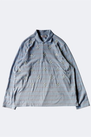 DAIRIKU 【BENJAMIN BUTTON BORDER SKIPPER TEE  -Aqua-】