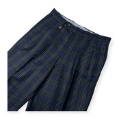 Black&White ブラックアンドホワイト チェック柄 ツータック スラックスパンツ 82 /メンズ/ゴルフ/日本製