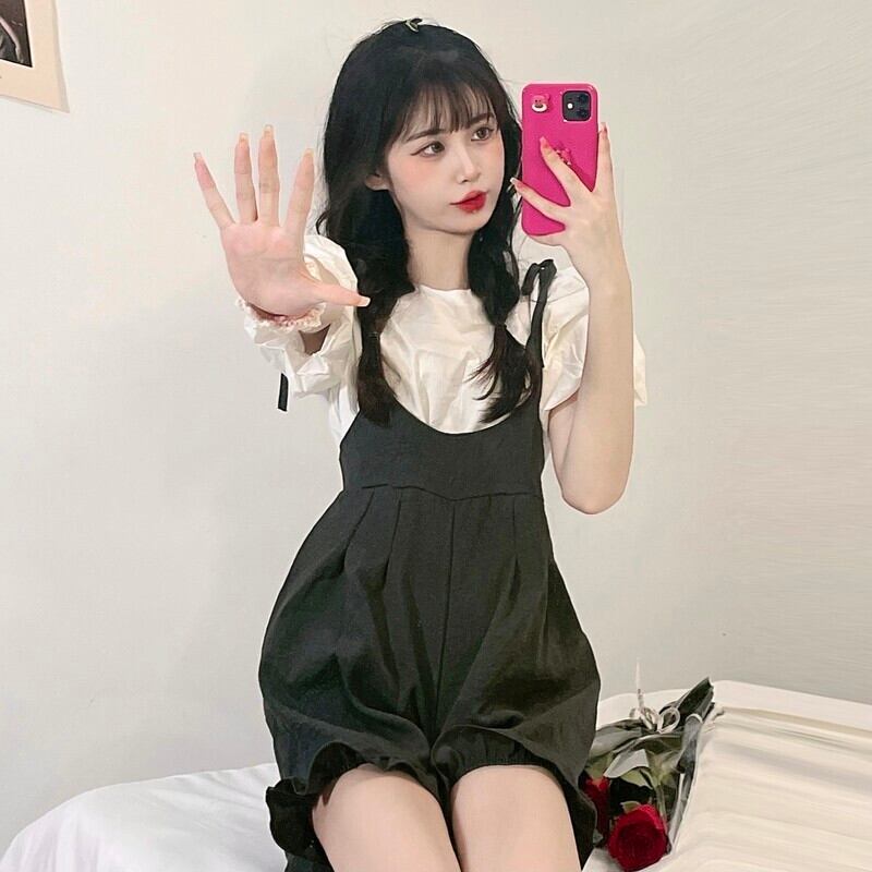 サマーカジュアルルーズ薄手ブラック 大人ガーリー スウィート キュート 夏物 ショーツ ブルマー 萌量不足45865027870