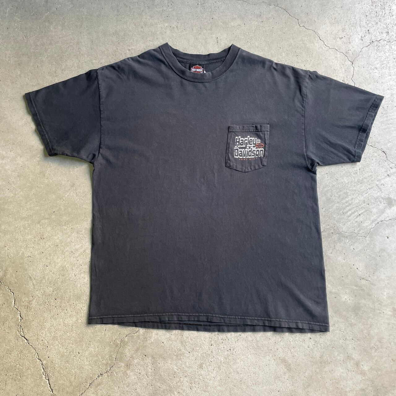 1990年ハーレーダビットソンHarley-Davidson古着シャツLサイズ 90年代 Harley-Davidson ハーレーダビッドソン バックプリント Tシャツ
