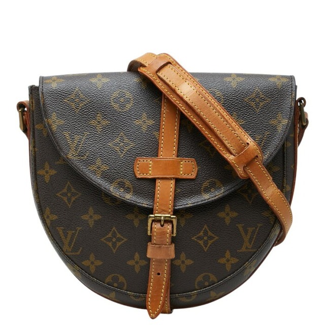 ルイ ヴィトン モノグラム シャンティMM ショルダーバッグ 斜め掛け M51233 ブラウン PVC レザー レディース LOUIS VUITTON 【中古】