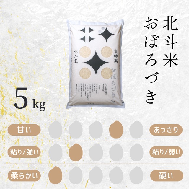 北海道産・北斗米おぼろづき5kg【令和7年産】