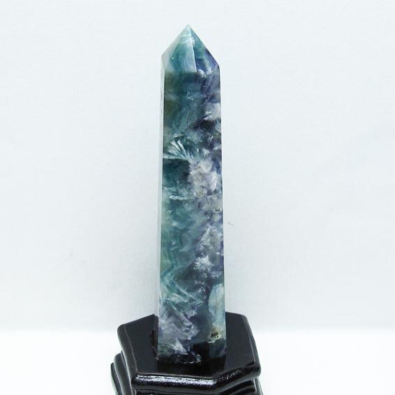 エンジェルフェザー フローライト 六角柱 台座付属 一点物 152-3337