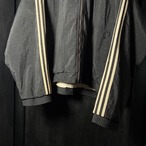 90s〜00s adidas 中綿ナイロンジャケット 3ストライプ ジップパーカー ブラック