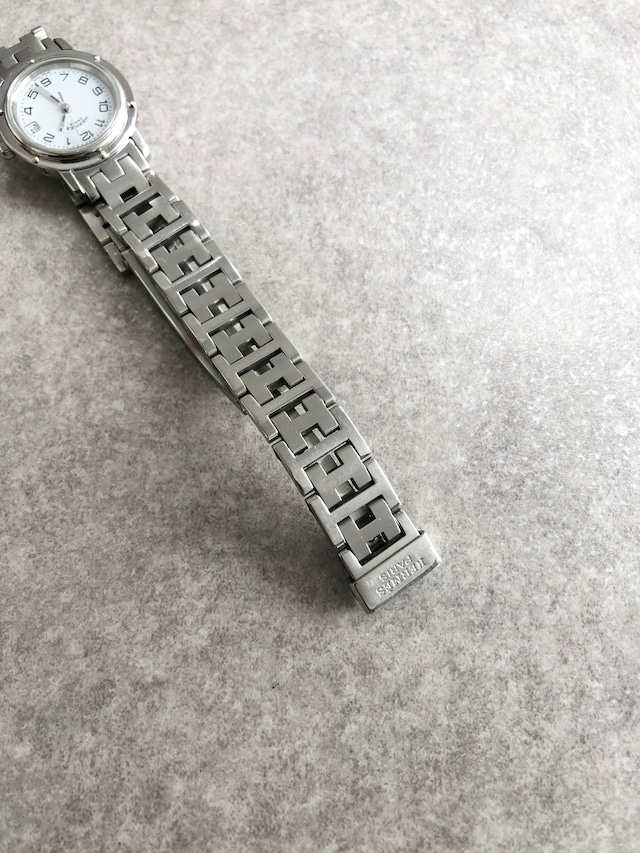 HERMES エルメス 腕時計 シルバー ステンレススチール クォーツ クリッパー vintage ヴィンテージ オールド bkagrp