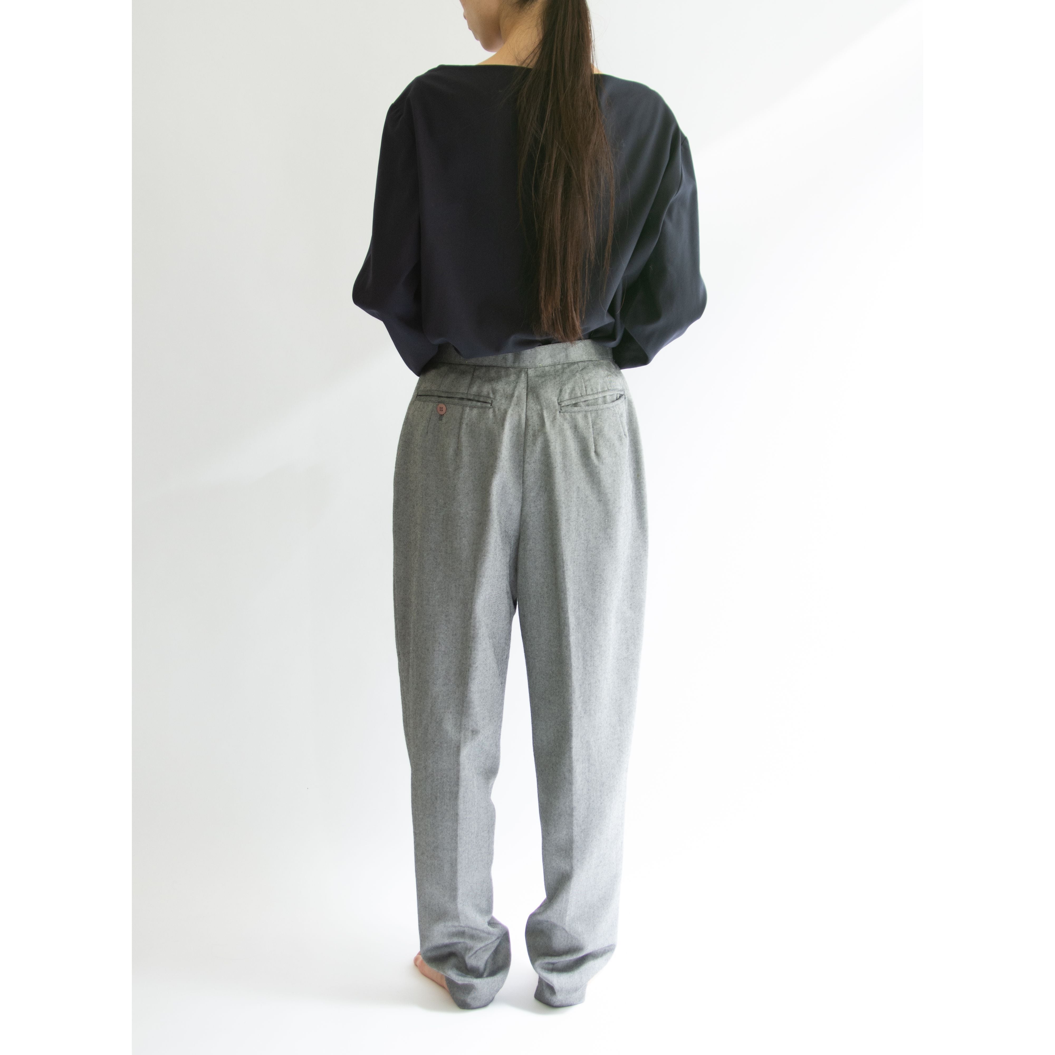 issey miyake】80's Wool Tuck Pants（イッセイミヤケ ウールタック 