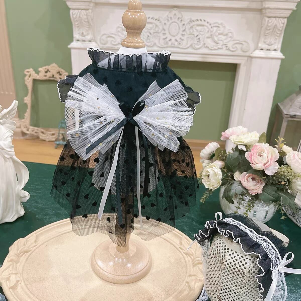 《予約》T0102 ブラックレースドレス