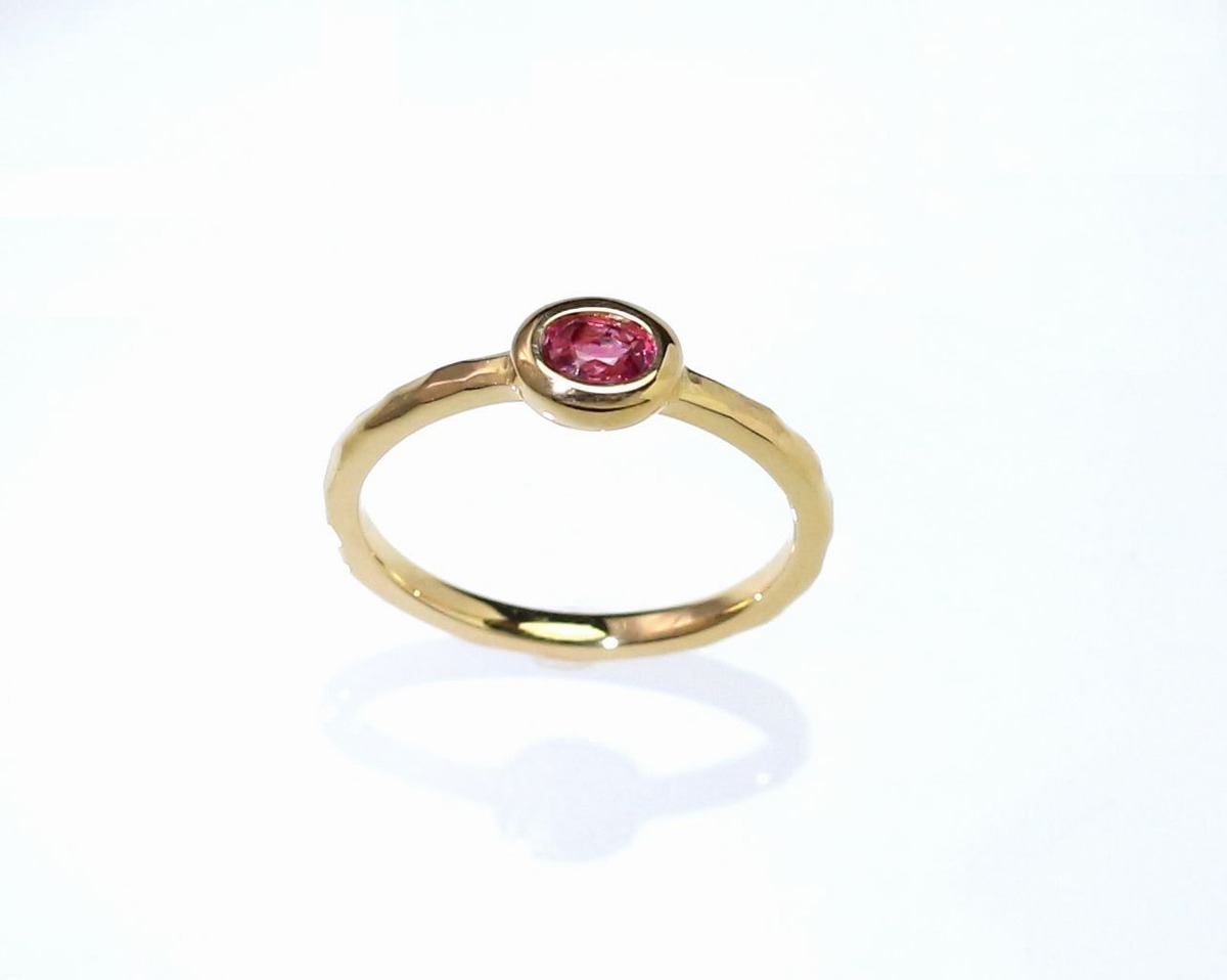 K18YG レッドスピネルリング 0.28ct | Atelier Ozaki