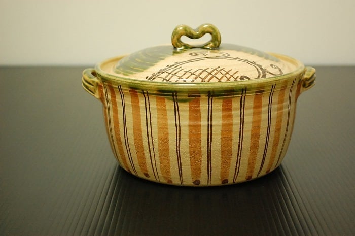 茶道具】佐々木二郎 造 織部蒸籠 菓子器 | 茶道具・趣味の陶器 萬谷