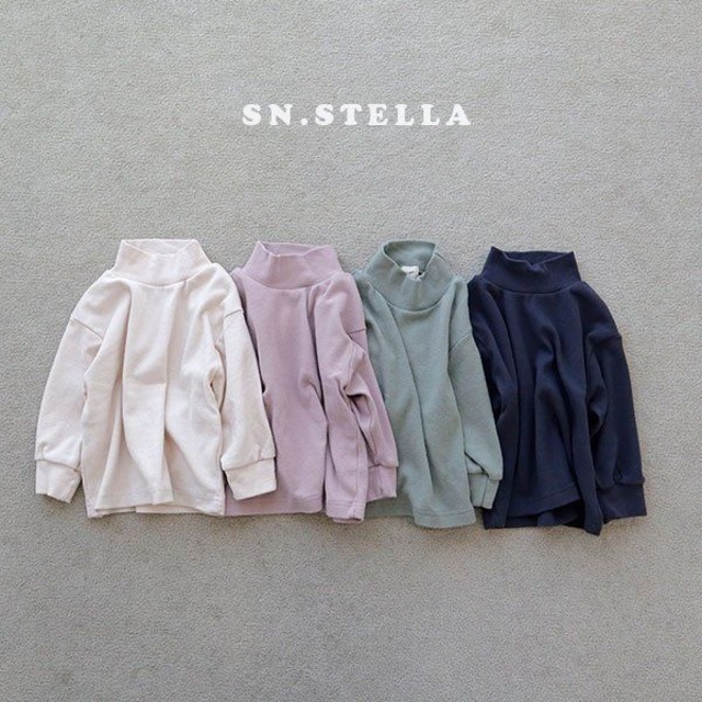 【取寄】sn.stella｜creamy turtleneck｜クリーミータートルネック｜XS-JM｜kids&jr｜25 winter