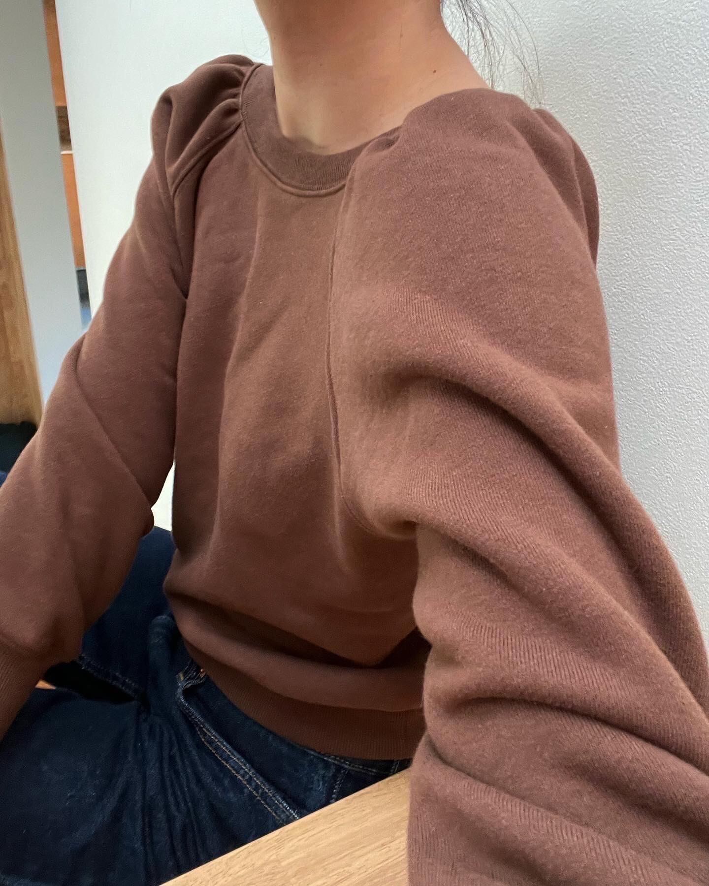 MADDIE PUFFY SWEATSHIRT-BROWN | maddie 