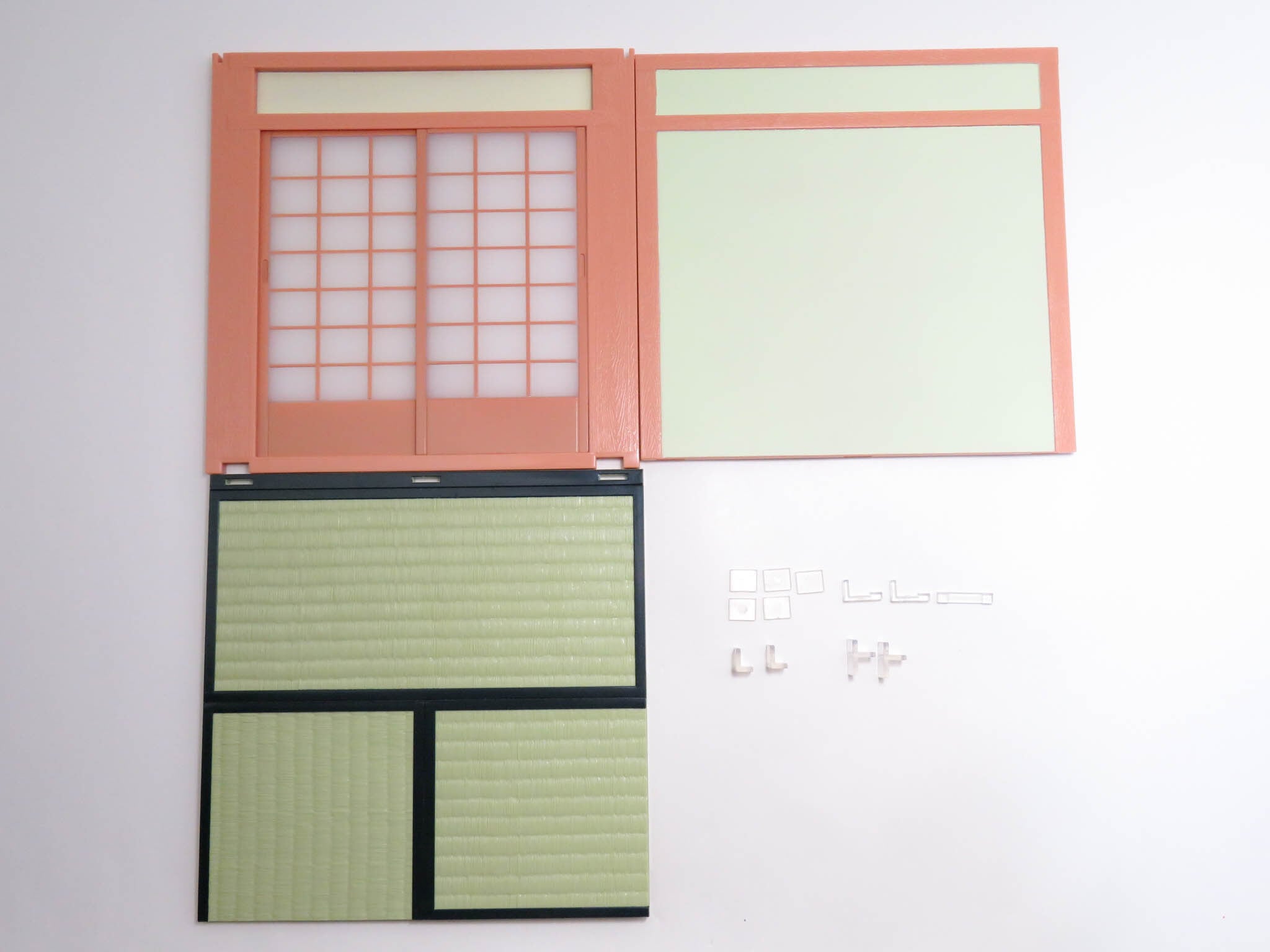 再入荷(A-ランク)ねんどろいどプレイセット #02 和の暮らしA 食卓セット 壁と床