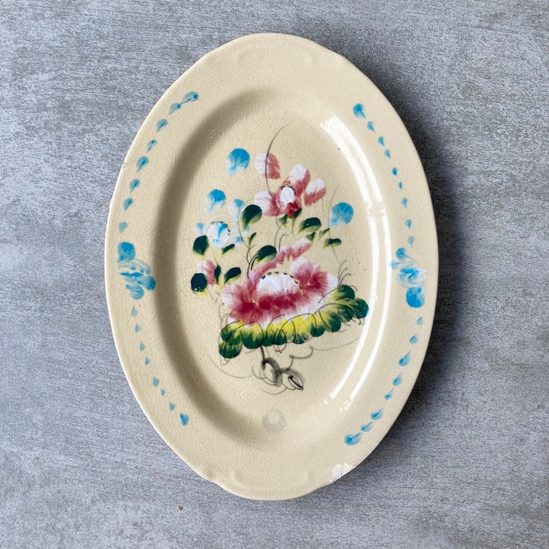 S【1026】オーバル皿 ベトナム 幻の陶器 ソンベ焼き ソンベ song be
