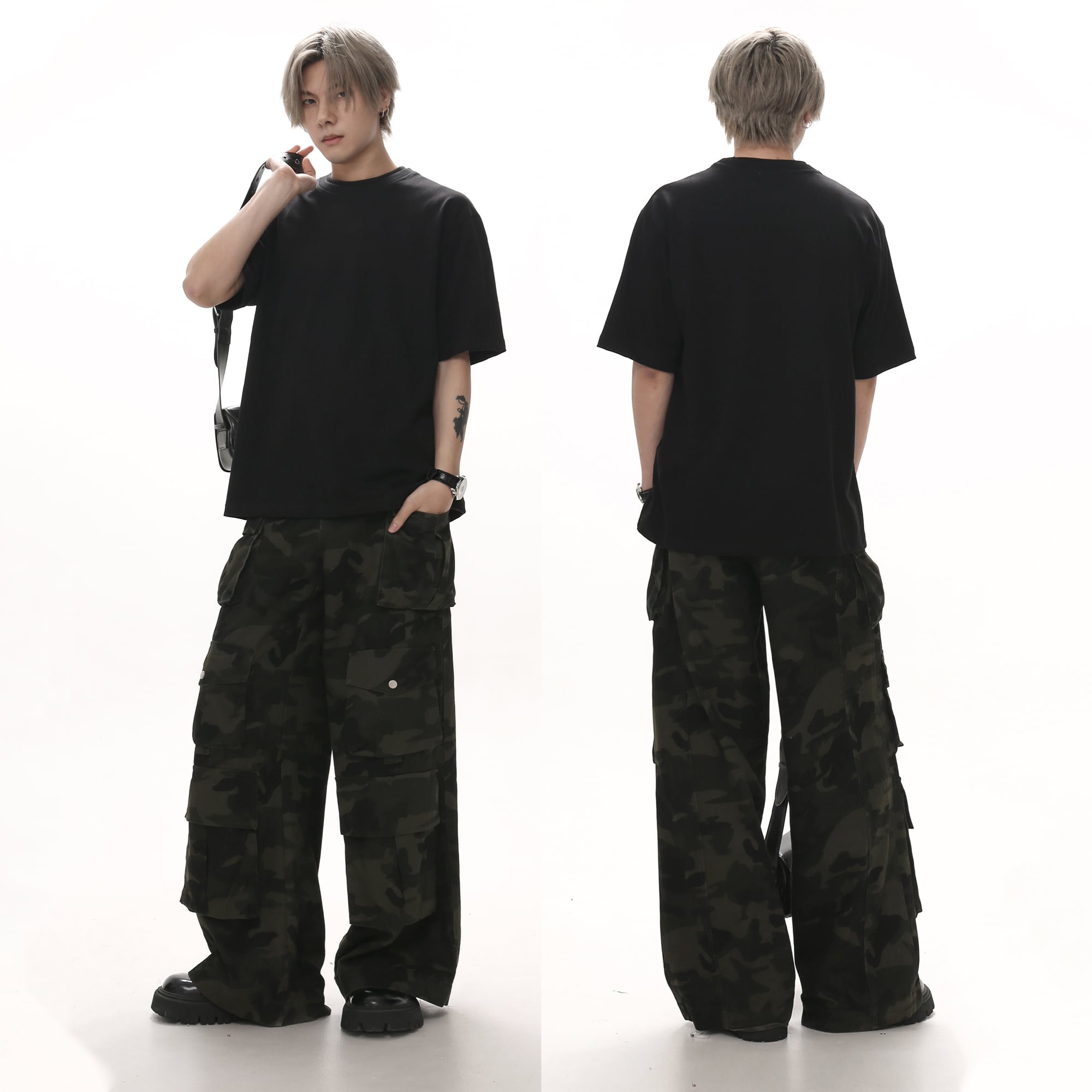 GIBBYCNA迷彩柄ミリタリーパンツ