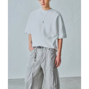 Washed mock neck tee 1486