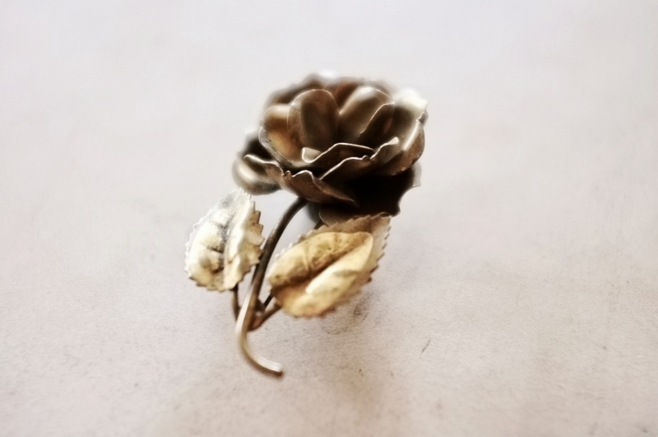 50s ドイツ 永遠の金の薔薇とブローチ ヴィンテージ