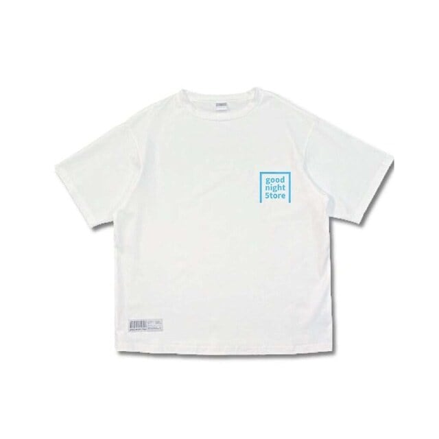 GN435 T-shirt logo-light blue white