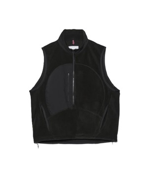 YDOT /  YU31803 TECH FLEECE CIRCLE ANORAK VEST(BLACK)
