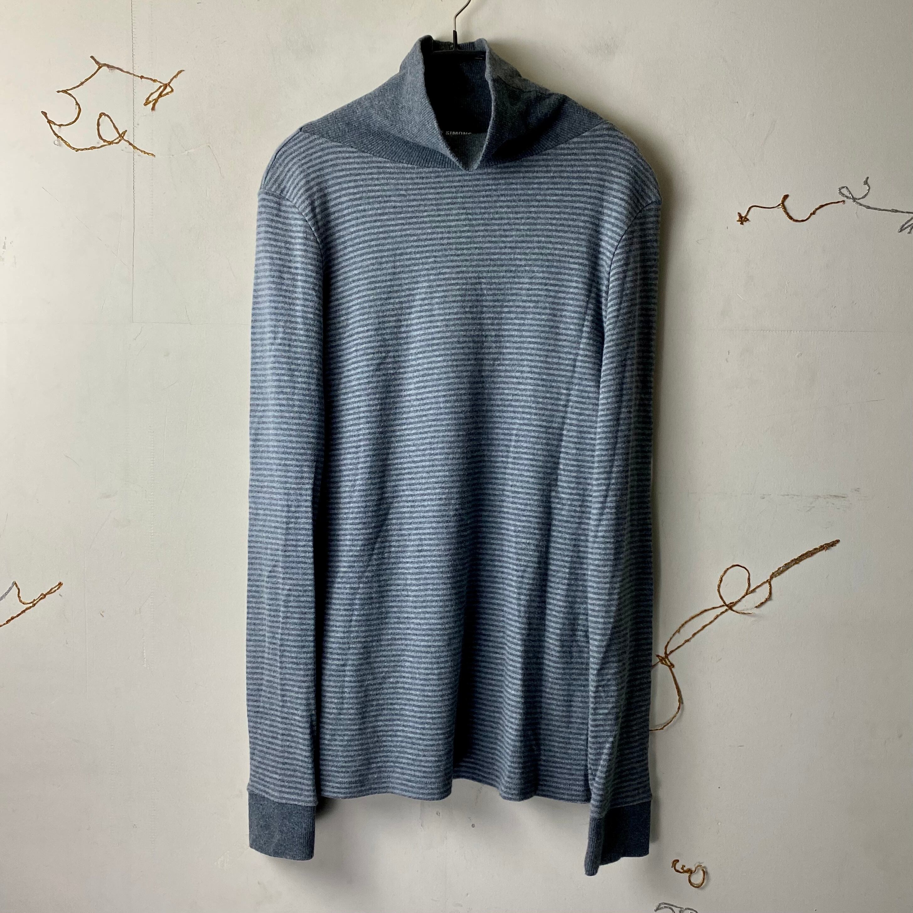 2006AW RAF SIMONS border pattern hi-neck pullover | NOIR ONLINE
