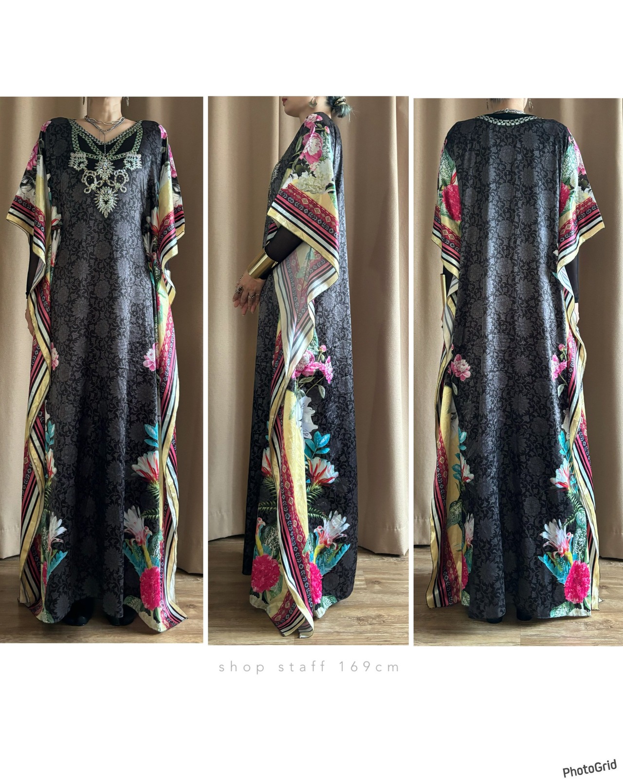 floral pattern ethnic mode import dress-4360-9