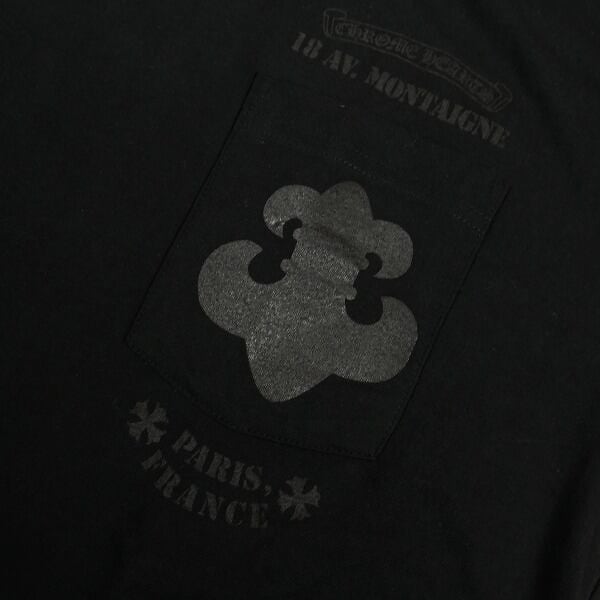 CHROME HEARTS クロムハーツ PARIS 18 AV. MONTAIGNE LS T-SHIRT BLACK