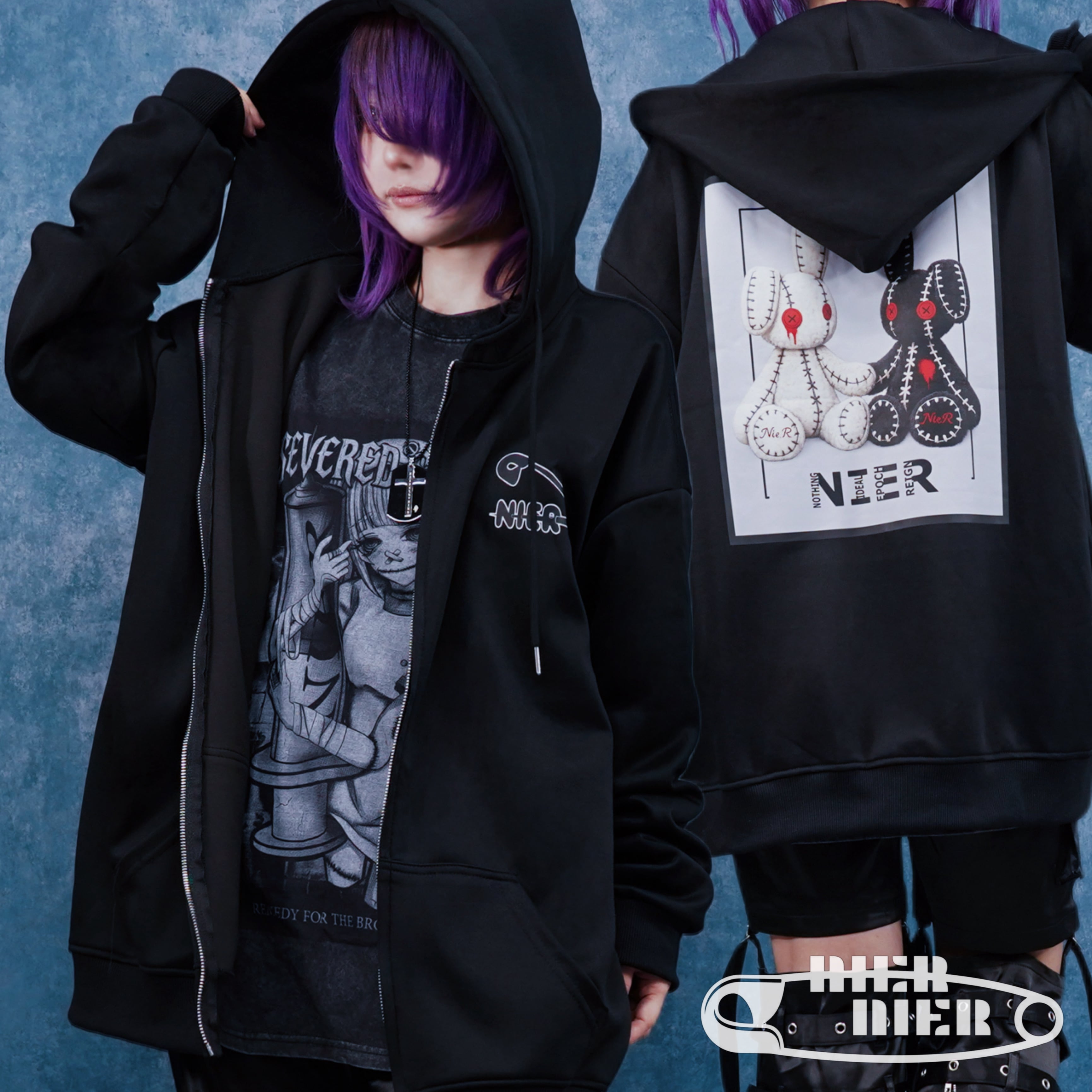 NIERの日☆目玉大特価》TWIN STITCH RABBIT ZIP PARKA | NIER CLOTHING