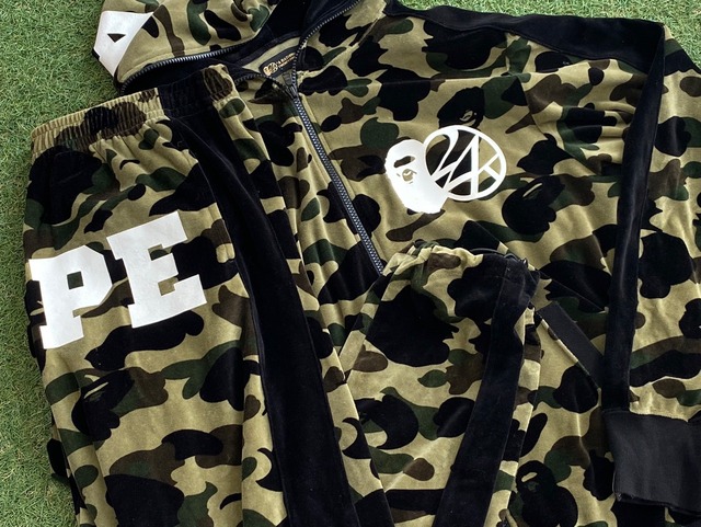 A BATHING APE × 24 karats 1st CAMO JERSEY SET UP XL 318142