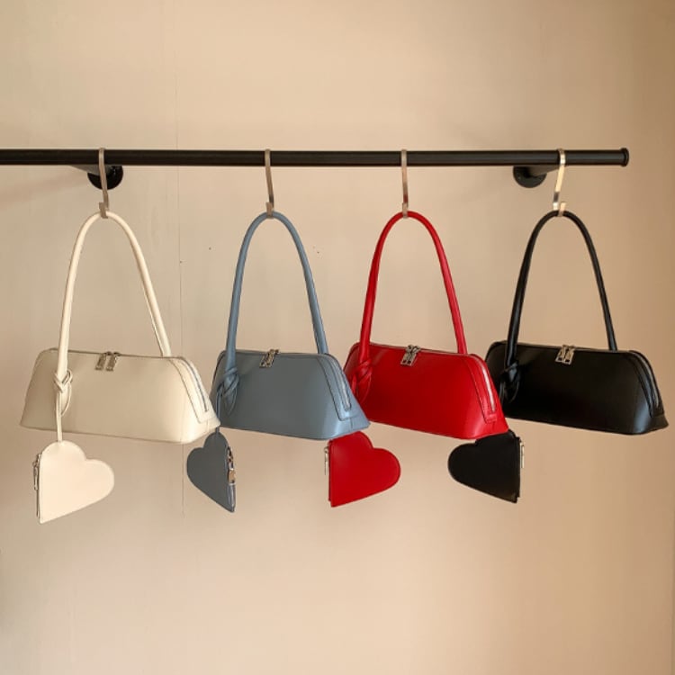 Heart pouch horizontal baguette bag【4col】00146