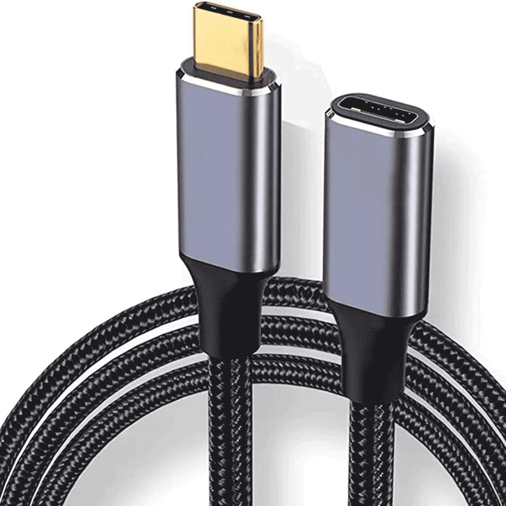 USB Type C 延長ケーブル USB 3.1 Gen2(10Gbps) 100W PD急速充電 usb-c タイプc 延長コード 4K/60HZビデオ伝送 超高耐久ナイロン編み MacBook、Pad、Surface、Switch、Xperia、Galaxy、Pixel等タイプc機種対応 (1.5m)