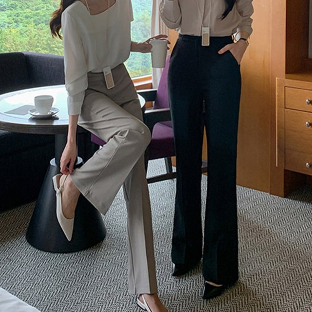 エレガントラインストレートパンツ（2color） A1202
