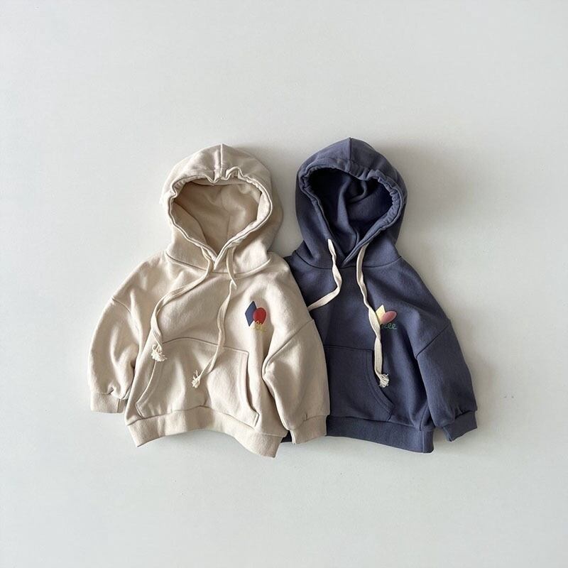 【BABY】韓国風 帽子付きトレーナー