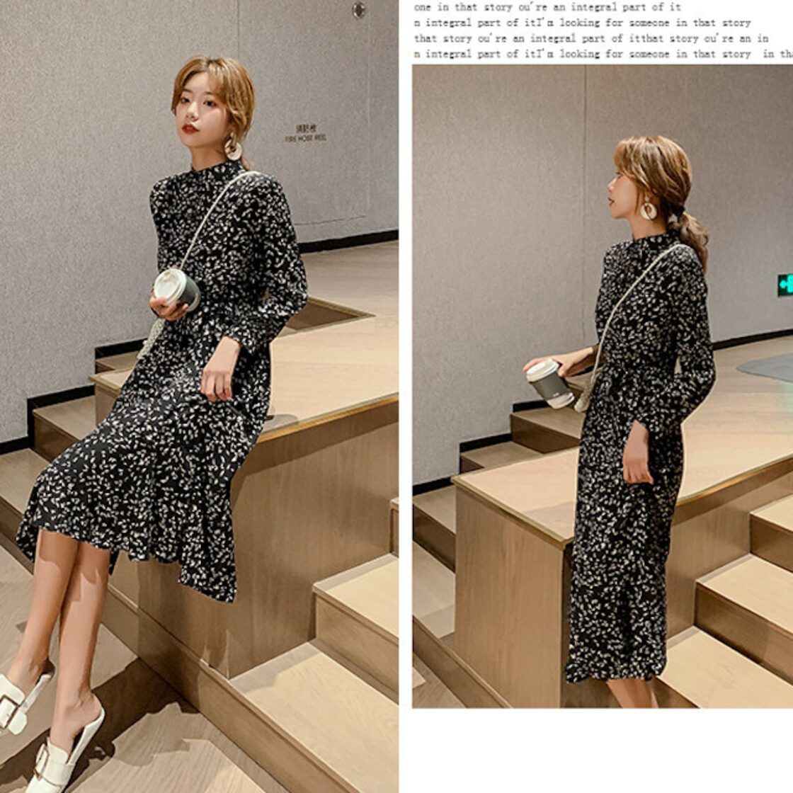 Lace ladies 大柄 ワンピース 黒 レースレディース Lace Ladies プチハイネック レース ドッキング プリーツ ワンピース チャコールグレー -アウトレットファッション通販 BRANDELI