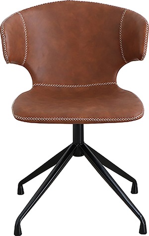 ヴィンテージレザー調ダイニングチェア２脚 75cm幅テーブル 3点セット