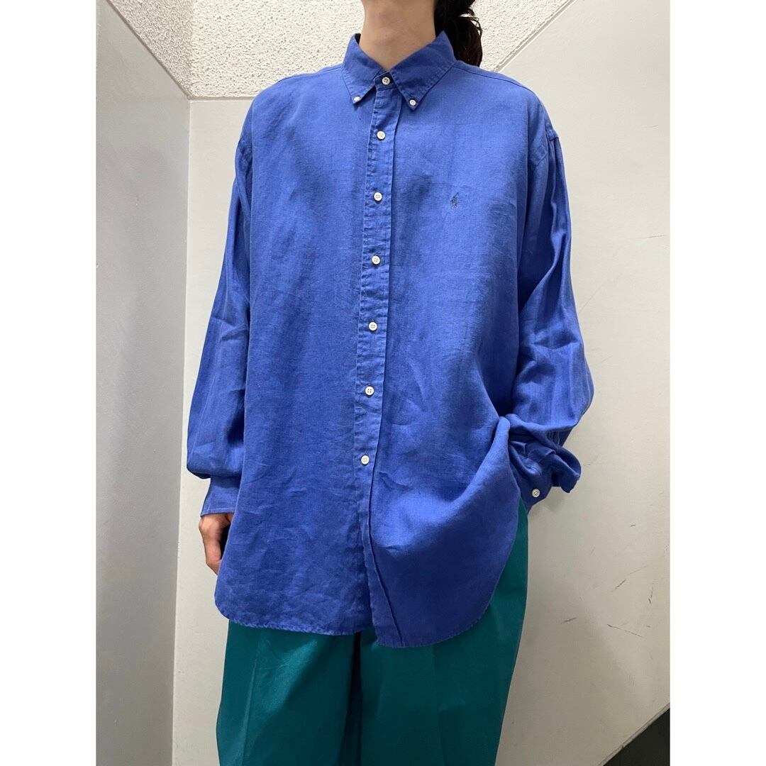 ラルフローレン リネンシャツ ビンテージ スキッパー｜メンズ