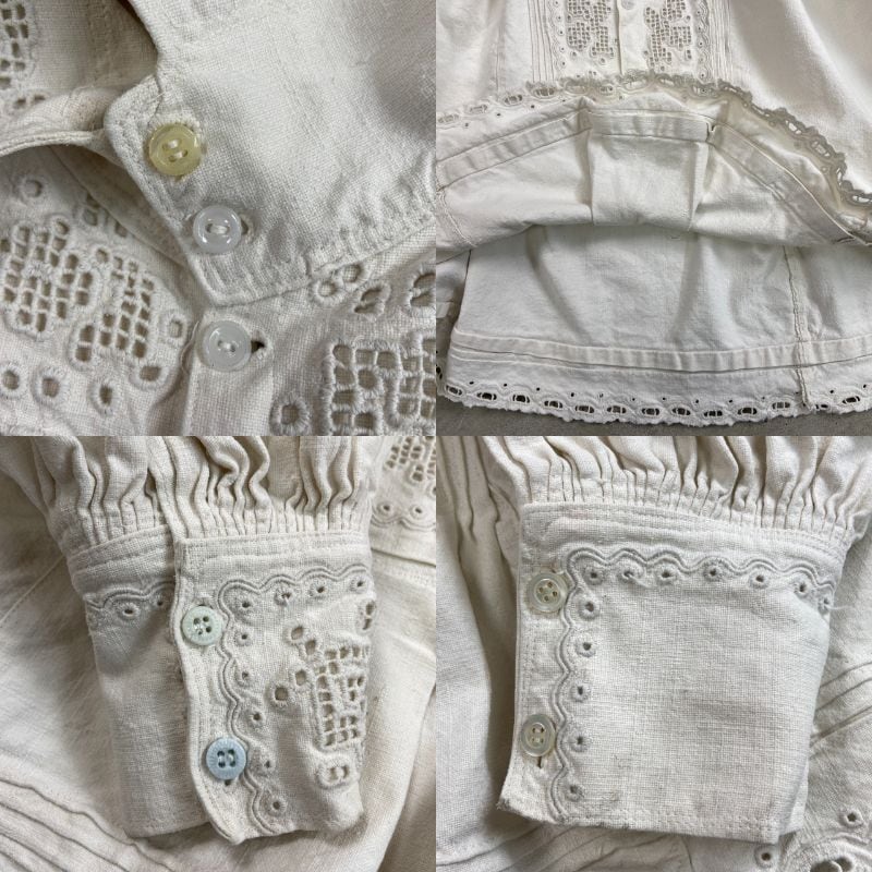 よ*お様 ルーマニア刺繍❀ヴィンテージブラウス 1900年代初頭 希少 ルーマニア刺繍×西欧仕立て アンティーク ブラウス