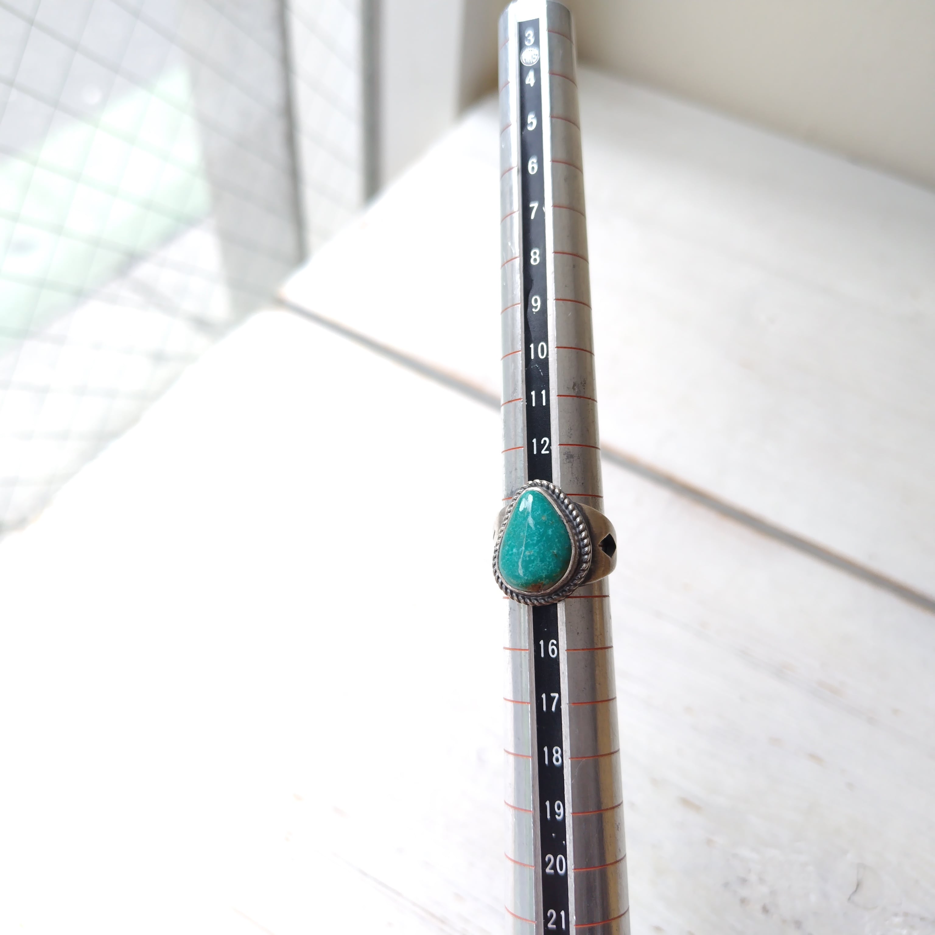 14号 ナバホ Lyle Piaso Fox Turquoise シルバーリング インディアン