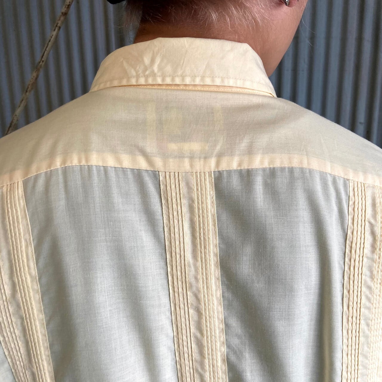 ビッグサイズ HABAND GUAYABERA フルジップ 半袖 キューバシャツ