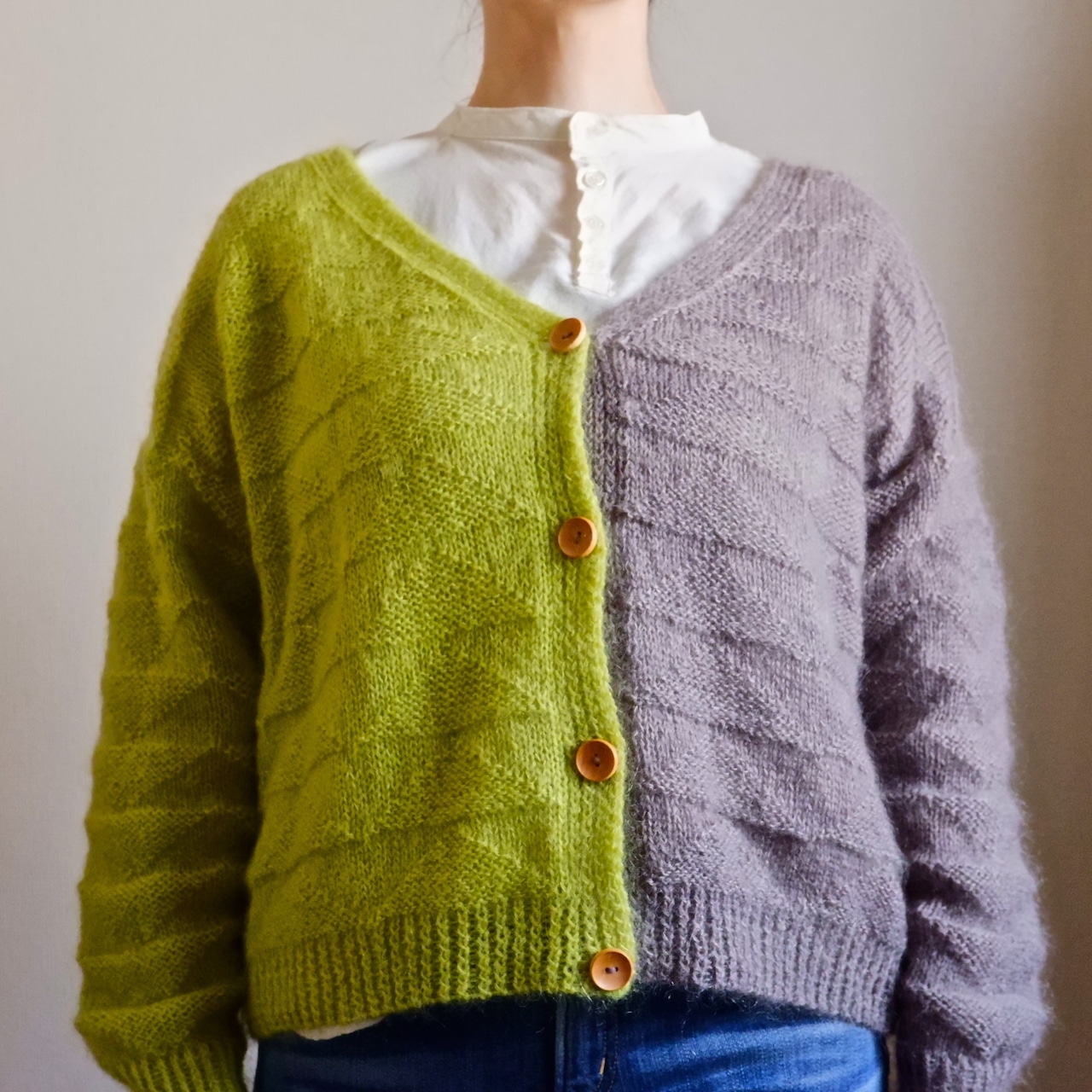 「Two Color Cardi」ダウンロードパターン・画像3