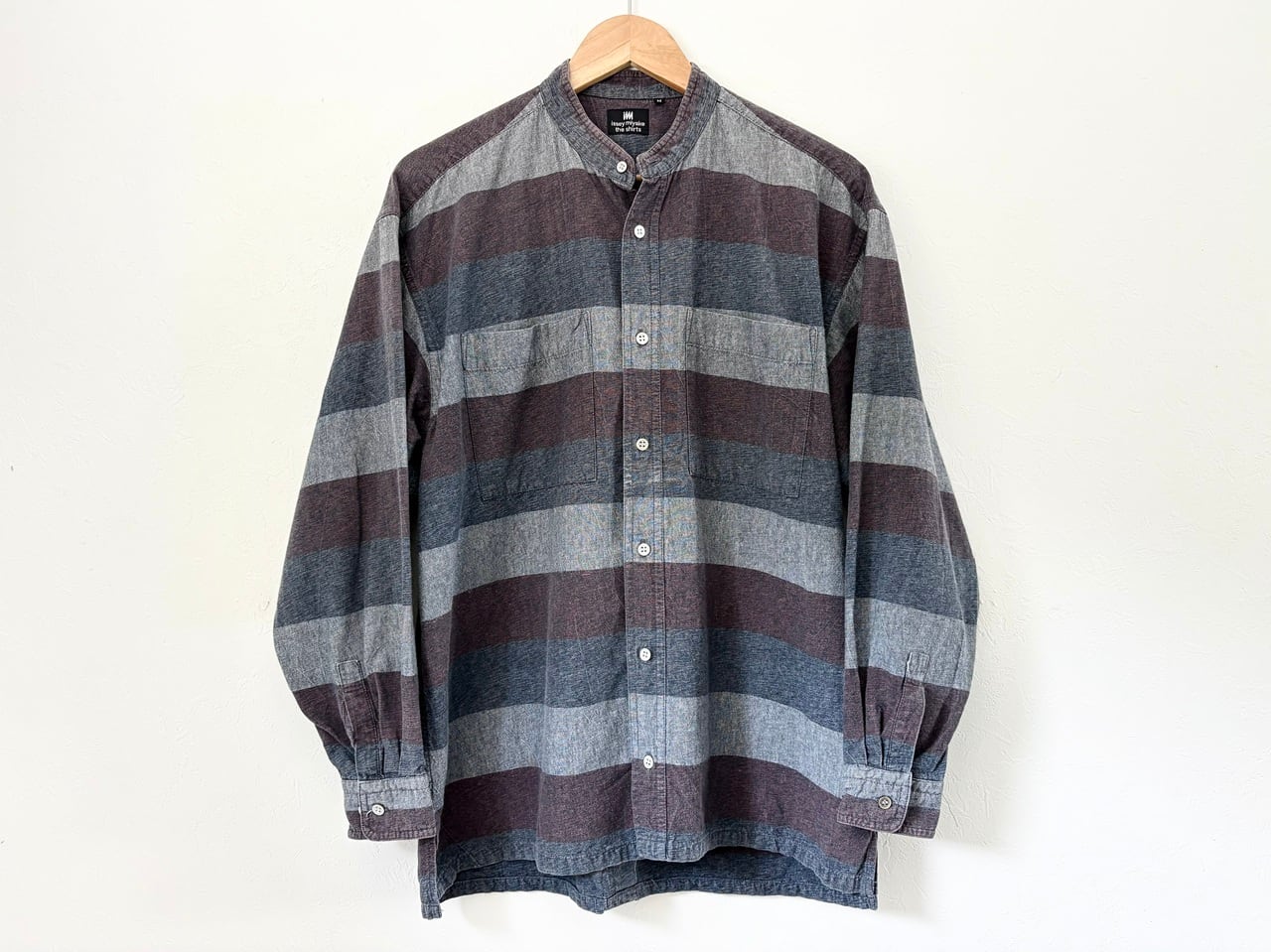 80~90s issey miyake The Shirt Cotton striped shirt