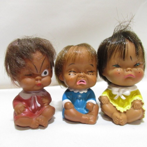 昭和レトロ　ソフビ　赤ちゃん　3体セット　ドール　人形