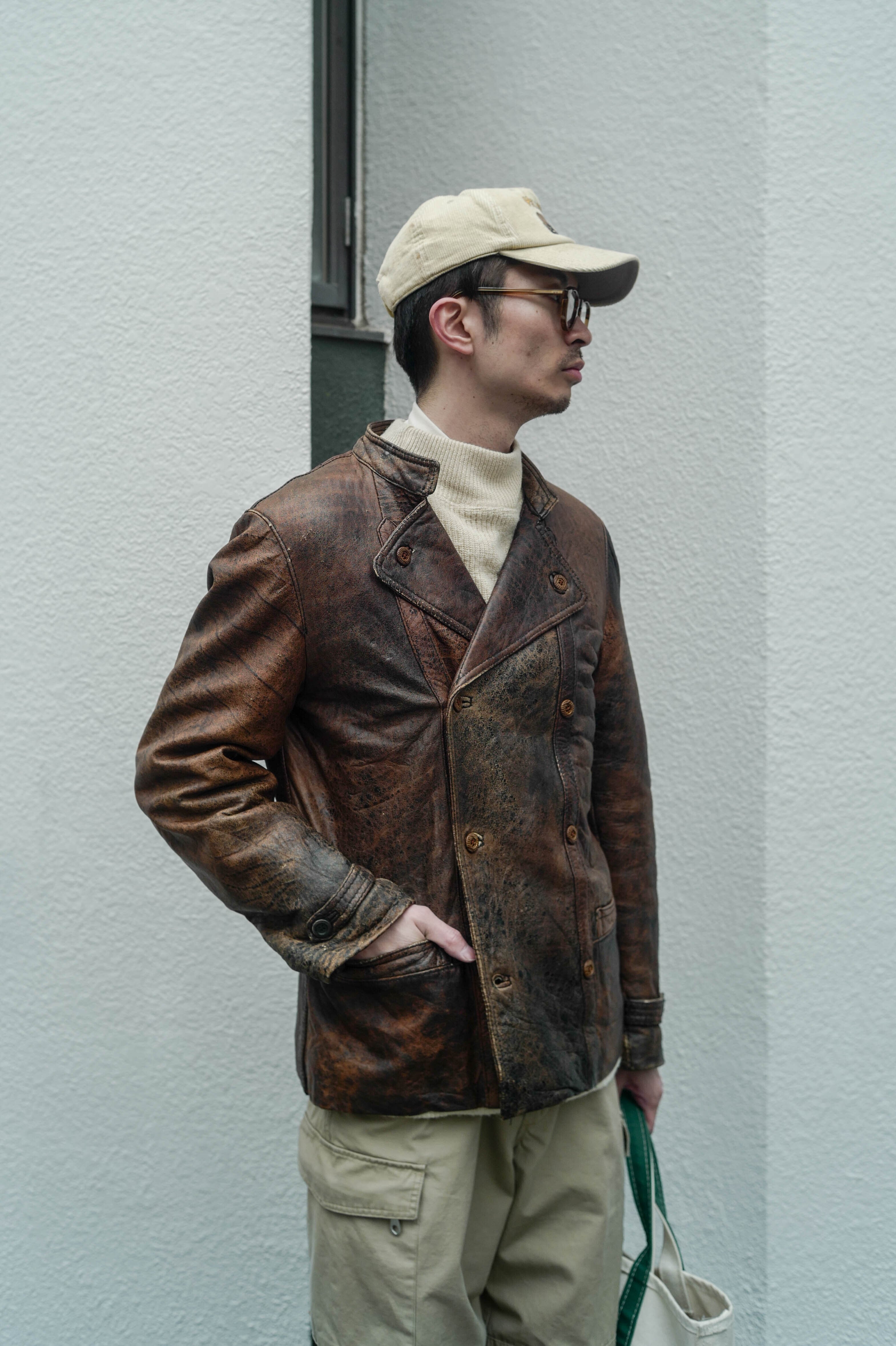 d*n様 50s スウェーデン　ダブルレザージャケット 50-60s Sweden Vintage Double breasted Leather J