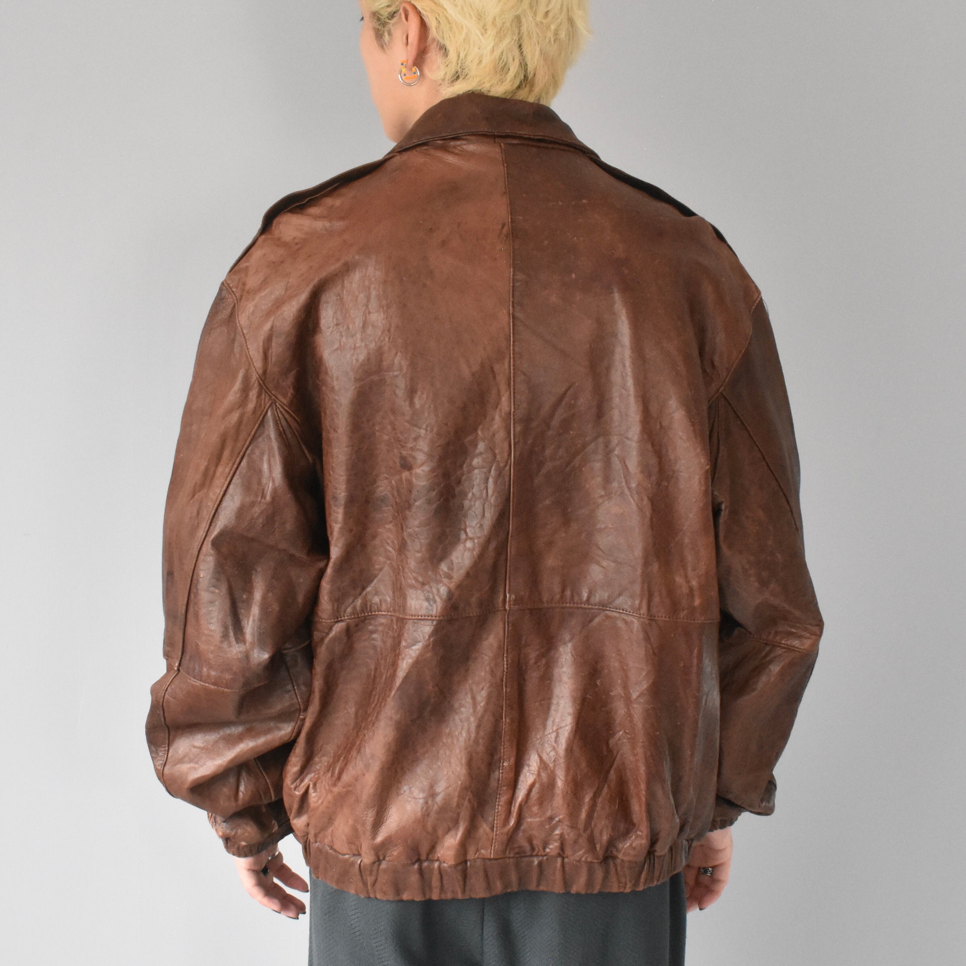 90's Eddie Bauer 短丈 レザー ジャケット A-2 USA製 美品】90's Eddie Bauer レザー ボンバー a-2 短丈 S - メルカリ