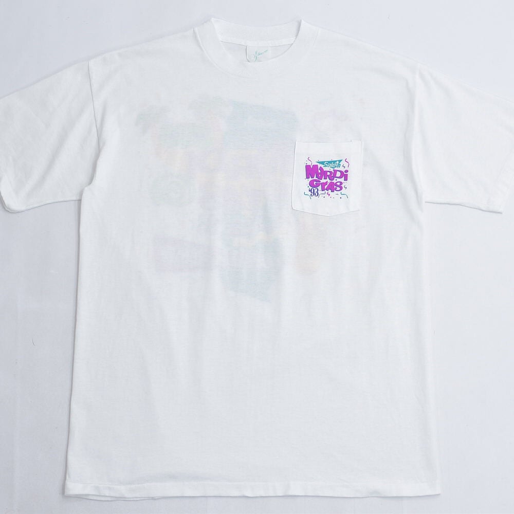 アメリカ製 90s Silkworm 胸ポケット付き 両面プリント Tシャツ 半袖