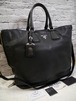 ◆PRADA プラダ VITELLO PHENIX ショッピングトート A4対応ビジネス可 2way レザー バッグ 黒◆ 書類やタブレットも入れやすい万能モデル♪