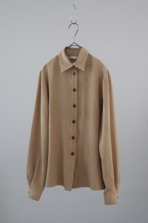 beige fake-suède shirt blouse