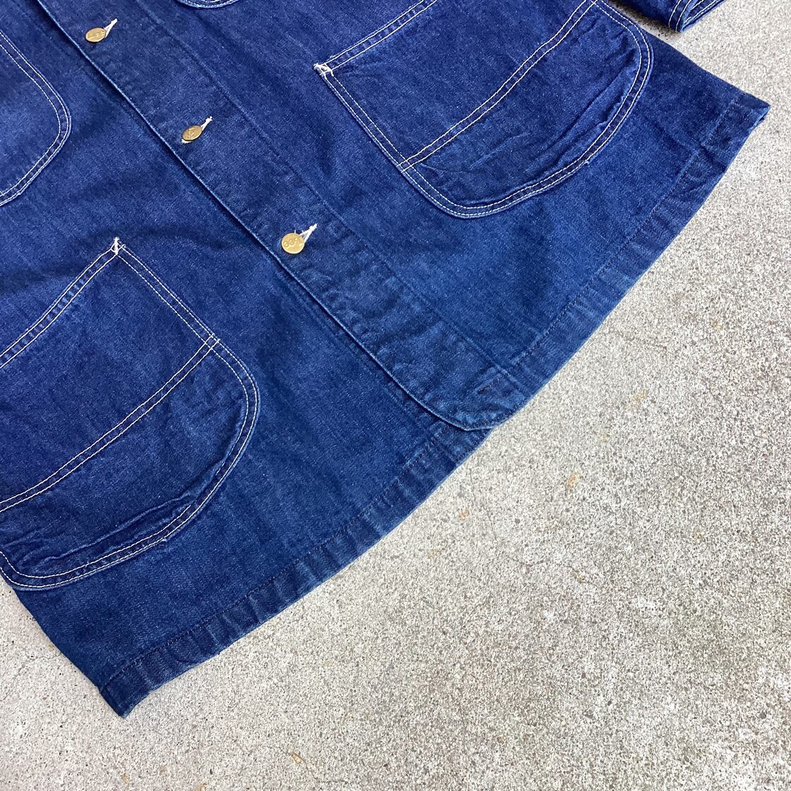 70s Lee 91-J Denim Chore Jacket “Mint Condition” “Dark Color 