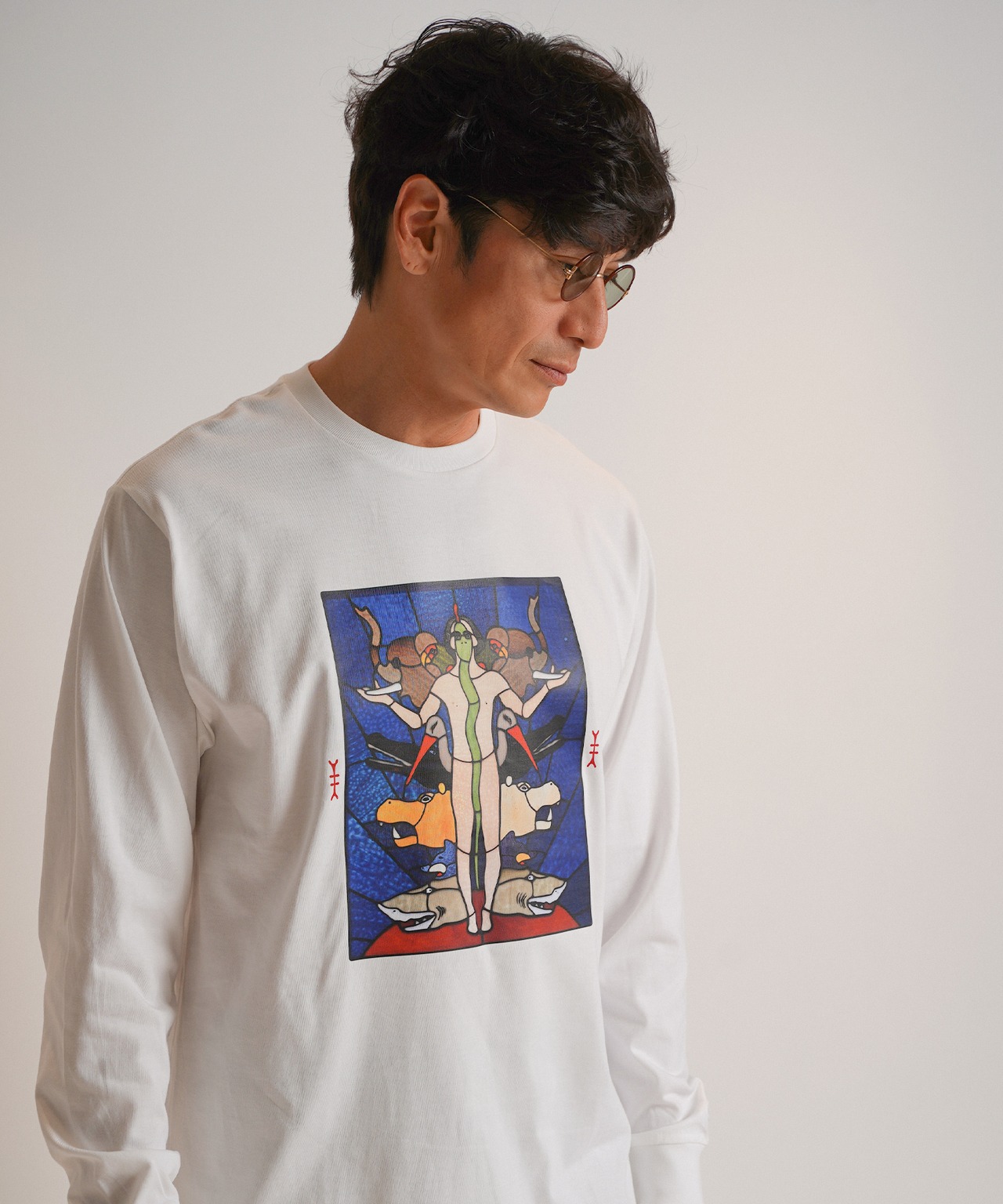 STAINED GLASS PRINT LONG SLEEVE［HSC015］