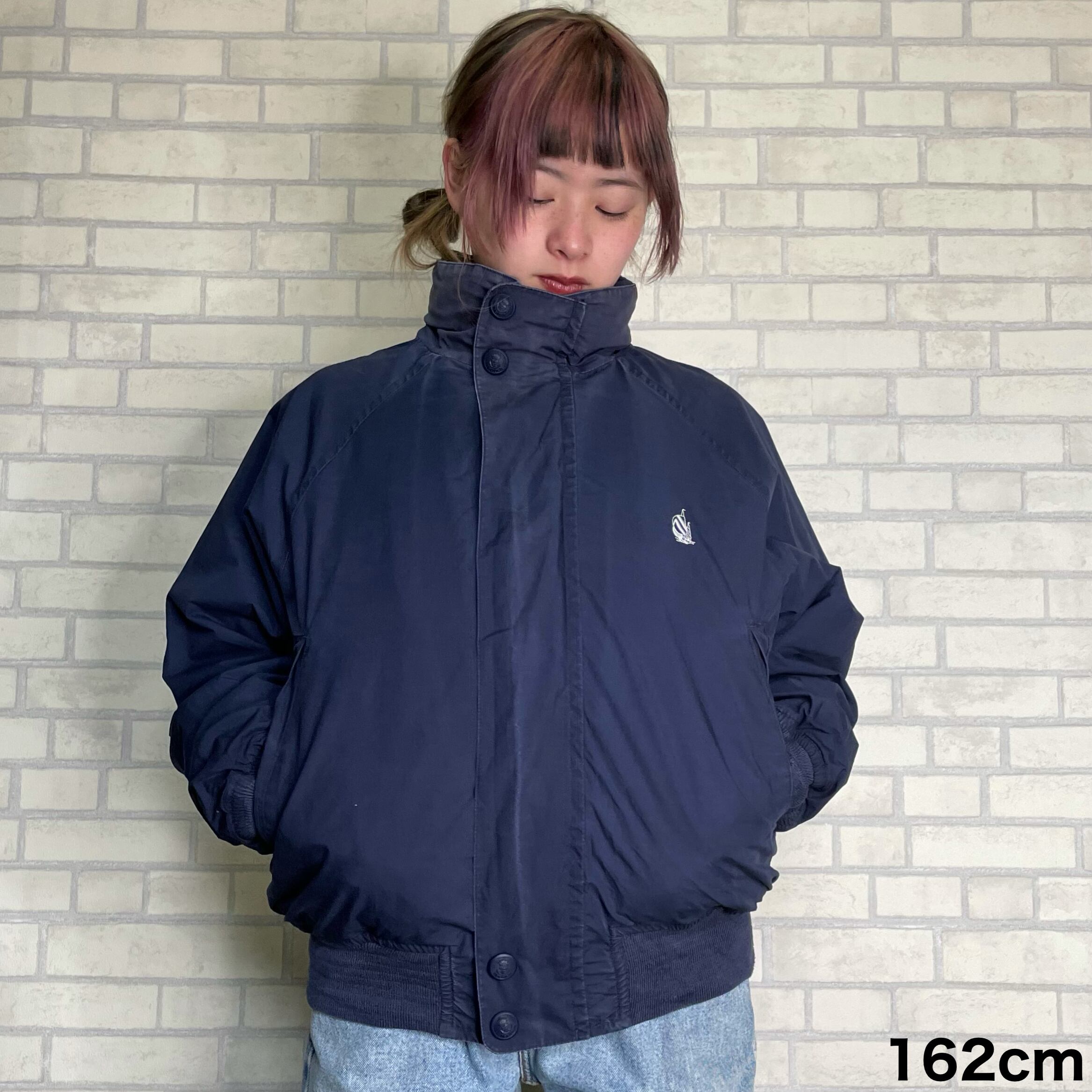 NAUTICA リバーシブルジャケット M ラグランスリーブ フード収納型  